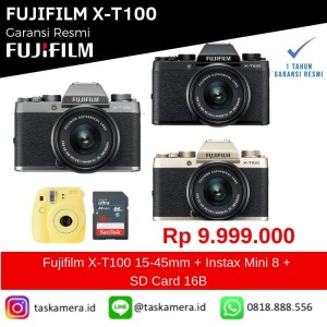Fujifilm Xt100 Kit Xc 15 45mm Garansi Resmi Fujifilm Indonesia Tokopedia