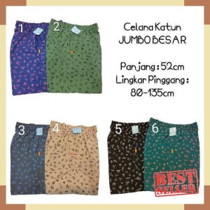 Celana Polos Jumbo Pendek Karet 3 4 Tokopedia