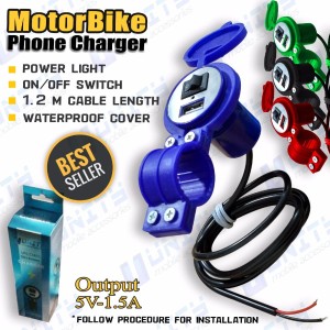 Usb Charger Motor Waterproof Cas Hp Di Motor Tokopedia