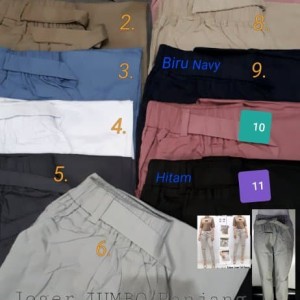Celana Joger Jumbo Panjang Bahan Katun Poplin Stretch Tokopedia