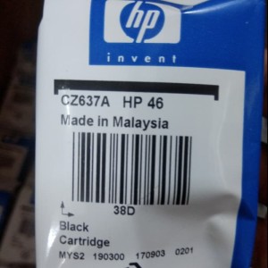 Hp 46 Black Ink Catridge Cz637aa Original Tokopedia
