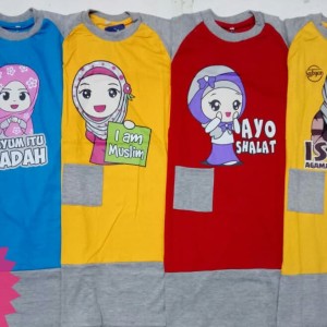 Gamis Kaos Anak Gamis Anak Baju Gamis Anak Perempuan Tokopedia