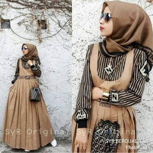Baju Muslim Gamis Syari Set Cadar Marwah Tokopedia