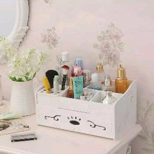 Hb528 Rak Kosmetik Desktop Storage Bahan Wpc Tokopedia