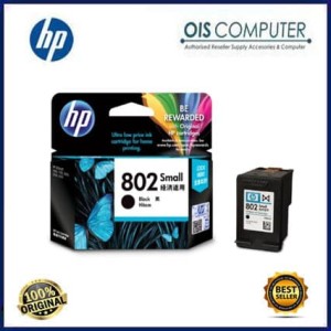 Tinta Hp 802 Black Small Tokopedia