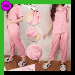 Baju Tidur Piyama Satin Baju Panjang Celana Panjang Setelan Tokopedia