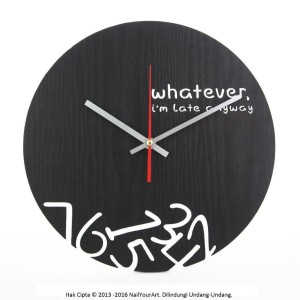 Jam Dinding Unik Artistik Whatever Wall Clock Tokopedia