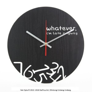 Jam Dinding Unik Artistik Whatever Wall Clock Tokopedia