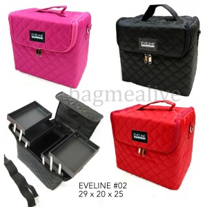 Beauty Case Tempat Makeup Kotak Kosmetik Eveline 002 Putih Tokopedia
