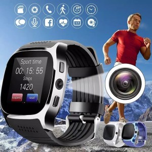 Jam Smartwatch T8 Kamera Support Sim Card Bluetooth Mp3 Pedometer Tokopedia