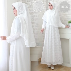 Baju Muslim Gamis Syari Putih Abaya Hitam Tokopedia