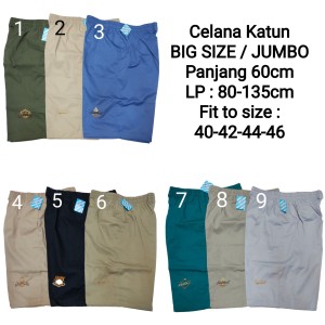 Celana Polos Jumbo Pendek Karet 3 4 Tokopedia