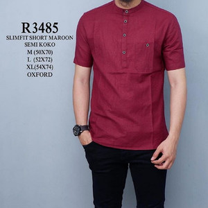 Baju Koko Maroon Baju Koko Qurta Pakistan Tokopedia