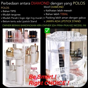 Rak Kosmetik Makeup Berputar 360 Derajat Hitam Baru Tokopedia