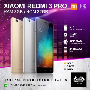 Xiaomi Redmi 3 32gb Tokopedia