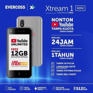 Evercoss Xtream 1 Layar 4 5 Inches 4g Lte Gratis Youtube 1thn Tokopedia
