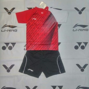 Baju Kaos Setelan Badminton Anak Lining L 35 Kuning Tokopedia