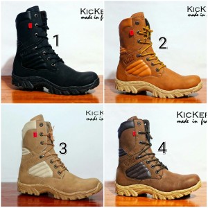 Kickers Delta Boots Safety Ujung Besi Zipper Sleting Toko Gudang Pabrik Shoes Warna Crem Tokopedia