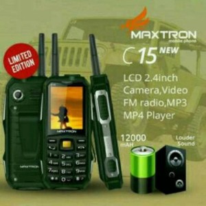 Hp Outdoor Maxtron P12 C15 Bisa Power Bank Senter Terang Speaker Klip Tokopedia