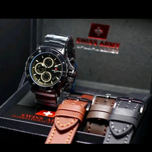 Jam Tangan Pria Sport Swiss Army Original Sport Elegan Terlaris Tokopedia