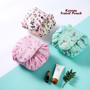 Diskon Korean Travel Pouch Tas Kosmetik Model Serut Tokopedia