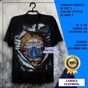 Jual Kaos Baju Distro Bola Murah Persija The Jak Mania JAKMANIA BLACK Hitam