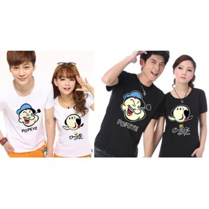 (6 warna) CP POPEYE OLIVE Kaos Pasangan Couple Baju Kembar