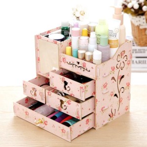 Rak Kosmetik Besar Kaca Desktop Cosmetik Box Kode 050 Tokopedia