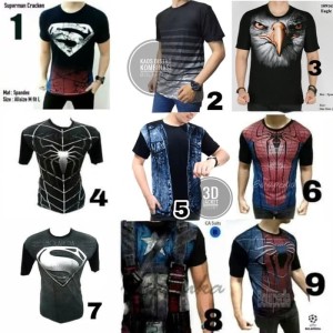 Kaos Baju Pria Spiderman Superhero Gym Fitness Fitnes Compression 3d Running Tokopedia