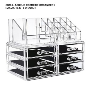 Promo Acrylic Cosmetic Organizer Rak Tempat Kosmetik 4 Drawer Cs183 Tokopedia