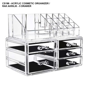 Promo Acrylic Cosmetic Organizer Rak Tempat Kosmetik 4 Drawer Cs183 Tokopedia