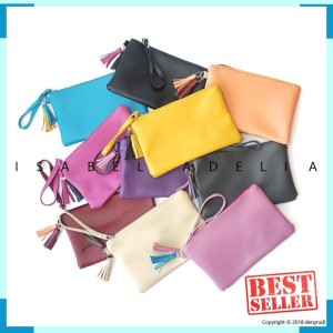Diskon Dompet Pouch Kosmetik Polos Cantik Murah Rumbai Isabel Elsa Tokopedia