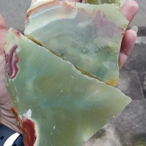 Bahan Rough Natural Green Melon Agate Chalcedony Bahan Mantap Harga Termurah Tokopedia