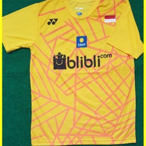 Baju Jersey Badminton Y137 Model Terbaru Warna Kuning Dan Biru Tokopedia