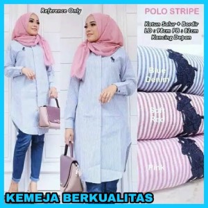 Tunik Kemeja Baju Atasan Tunik Pocket Blouse Jilbab Hijab Blus Muslim Tokopedia