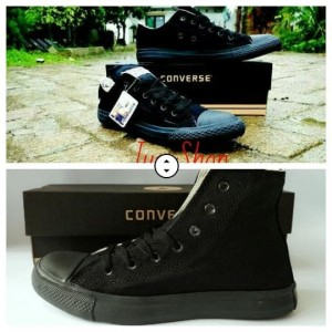 Sepatu Converse Full Black Tokopedia