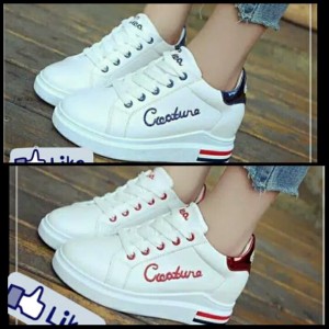 Sepatu Kets Anak Sekolah Cewek Perempuan Sd Perekat Hitam Tokopedia