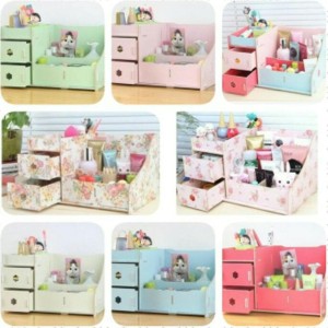 Rak Kosmetik Besar Bahan Kayu Desktop Storage Rack Cosmetic Box Tokopedia