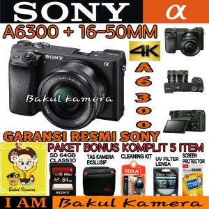 Sony Alpha 6300 Kit 16 50 Alpha 6300 Sony A6300 Tokopedia