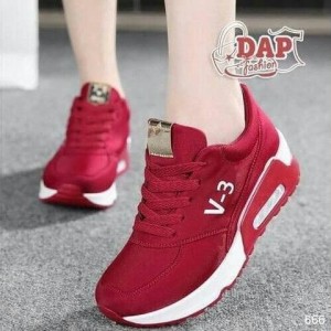 Sepatu Wanita V3 Merah Airmax Sepatu Cewek Olahraga Sport Jogging Lari Senam Tokopedia