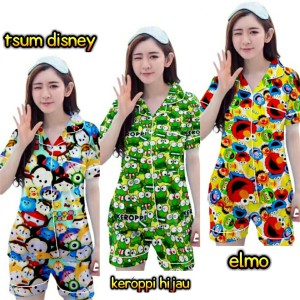 Baju Tidur Piyama Celana Pendek Tokopedia