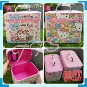 Beauty Case Hello Kitty Tas Makeup Kosmetik Koper Makeup 4 Layer Tokopedia