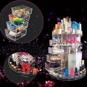 Rak Kosmetik Putar Acrylic Organizer Cosmetic Display Acrylic Tokopedia
