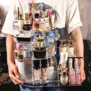 Rak Kosmetik Putar Acrylic Organizer Cosmetic Display Acrylic Tokopedia