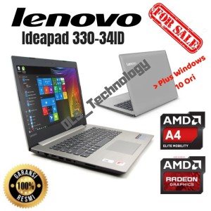 Lenovo Ideapad 330 34id With7th Generation Amd A4 9125 Apu Tokopedia