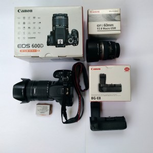 Paket Canon 600d Body Mulus Kit 18 135mm Lensa Makro 60mm Battery Grip Tokopedia