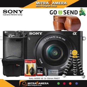 Sony Alpha A6000 Kit 16 50mm 24 3 Megapixel Free Sdhc 16gb Tokopedia