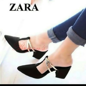 Sepatu Pantopel Wanita Hitam Tokopedia