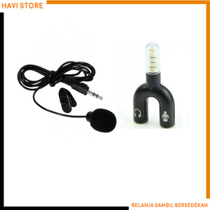 Microphone Mic Clip On Mic 3 5mm For Smartphone Pc Tokopedia