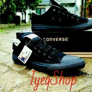 Sepatu Converse Full Black Tokopedia